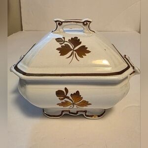 Vintage Alfred Meakin England Royal Ironstone China tea leaf trinket dish